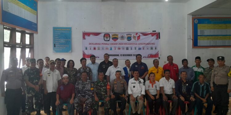 Polsek Barus Gelar Deklarasi Pemilu Damai 2024, Wujudkan Situasi Damai dan Aman