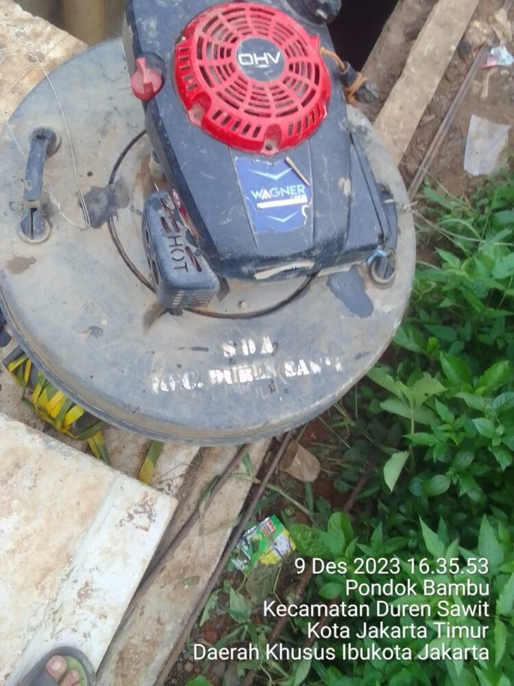 Diduga Sudin SDA Jakarta Timur “Sewakan Pompa Air” Milik Pemerintah ke Pihak Kontraktor