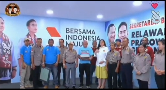 Ketua Umum Ratu Prabu Abednego Panjaitan, ajak Seluruh Relawan, Elemen Masyarakat Galang Kekuatan Menangkan Prabowo- Gibran Satu Putaran.