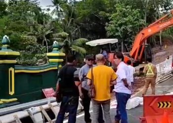 Jalan dan Jembatan Tawang – Ngalang Kabupaten Gunungkidul Rusak Akibat Curah Hujan Lebat, PT ADP KSO Segera Lakukan Perbaikan