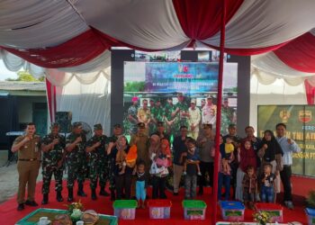 Plt. Bupati Langkat diwakili Staf Ahli Rudi Kinandung, hadiri Vidcon dengan Kasad TNI Launching Program TNI AD Manunggal air 2024.