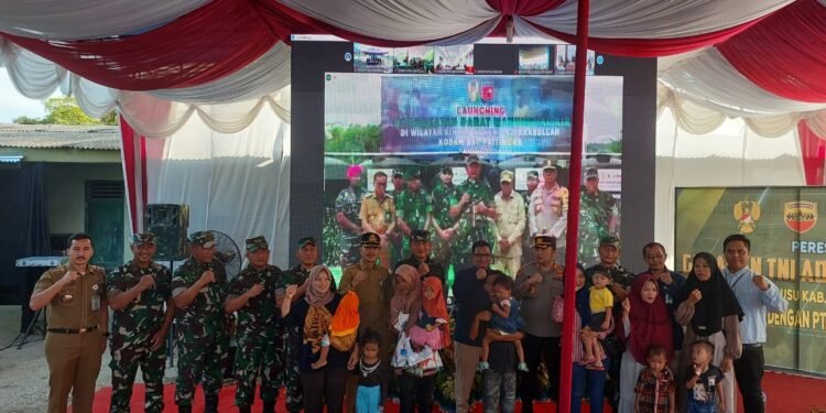 Plt. Bupati Langkat diwakili Staf Ahli Rudi Kinandung, hadiri Vidcon dengan Kasad TNI Launching Program TNI AD Manunggal air 2024.