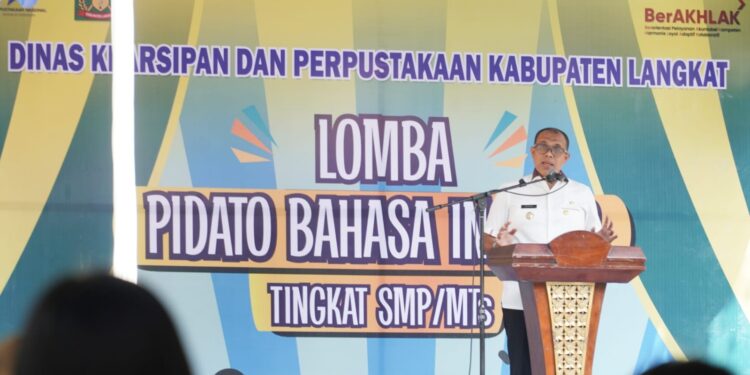 Pj Bupati Langkat Faisal Hasrimy Buka Lomba Pidato Bahasa Inggris Tingkat SMP/MTS