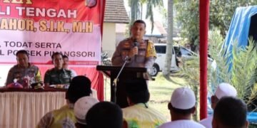 Polda Sumut Melalui Kapolres Tapanuli Tengah Ajak Para Tokoh dan Elemen Masyarakat Jagakarsa Kekondusifan Jelang Pemilu.