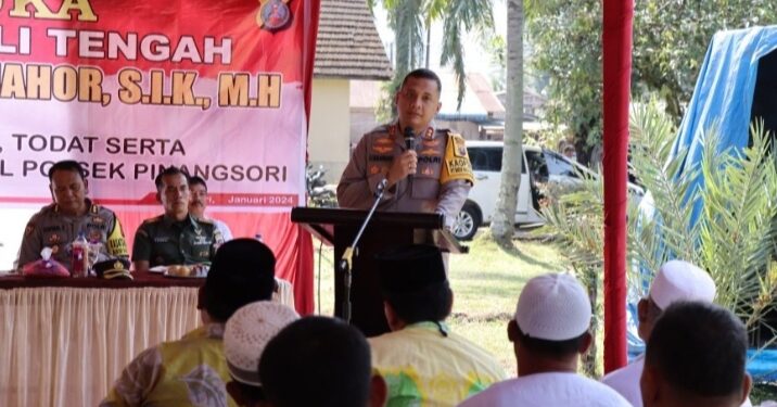 Polda Sumut Melalui Kapolres Tapanuli Tengah Ajak Para Tokoh dan Elemen Masyarakat Jagakarsa Kekondusifan Jelang Pemilu.