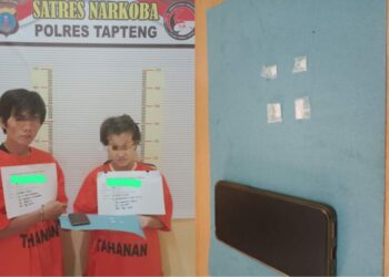 Sepasang Pengedar Sabu Ditangkap Satnarkoba Polres Tapteng.