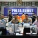 Polres Tapteng Konfrensi Pers Kasus Pembunuhan Berencana di Pantai Kalangan Indah.