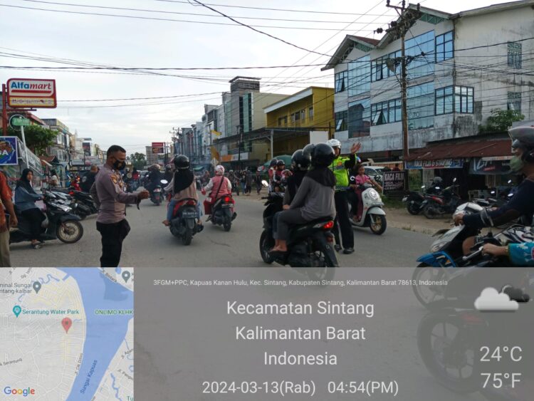 *Polres Sintang Turunkan Ratusan Personel Antisipasi Gangguan Kamtibmas Selama Bulan Ramadhan*