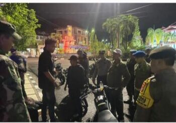 Sinergitas Patroli Gabungan Tiga Pilar, Antisipasi Kenakalan Remaja di Kota Sibolga Sumut..