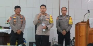 Kapolres Kota Sibolga AKBP Achmad Fauzy, S.H., S.I.K., M.I.K, Sampaikan Himbauan Dalam Minggu kasih di Gereja HKI Sibolga Selatan.