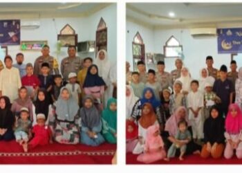 Polres Kota Sibolga Santuni Anak Yatim, Dilaksanakan di Masjid Nurul Ikhlas Aspol Kotabaringin.