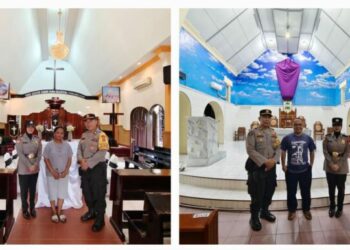 Polres Kota Sibolga Gelar Pengamanan Pelaksanaan  Jum’at Agung di Seluruh Gereja.