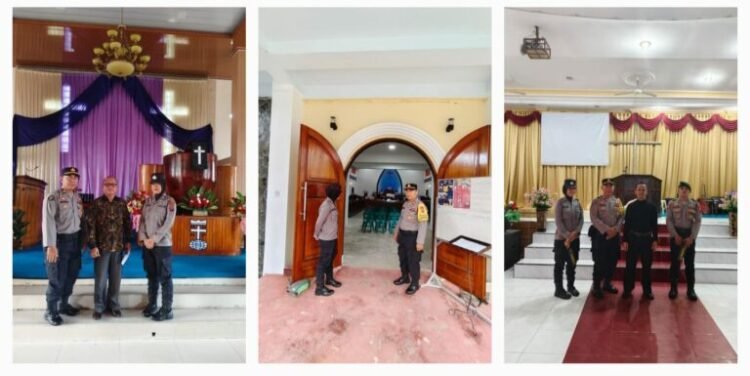 Polres Kota Sibolga Gelar Pengamanan Pelaksanaan  Jum’at Agung di Seluruh Gereja.
