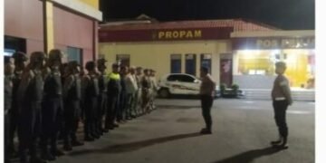Aktifitas Patroli Gabungan Tiga Pilar Polres Kota Sibolga Sasar Area Rawan Kamtibmas.