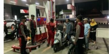 Polres Kota Sibolga Patroli ke Seluruh SPBU, Antisipasi Kecurangan.