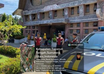 Antisipasi Keamanan, Polres Tapteng Bersinergi Patroli dan Penjagaan Gereja Ibadah Minggu.
