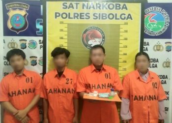 Polresta Sibolga Amankan 4 Orang Kasus Penyalahgunaan Narkotika