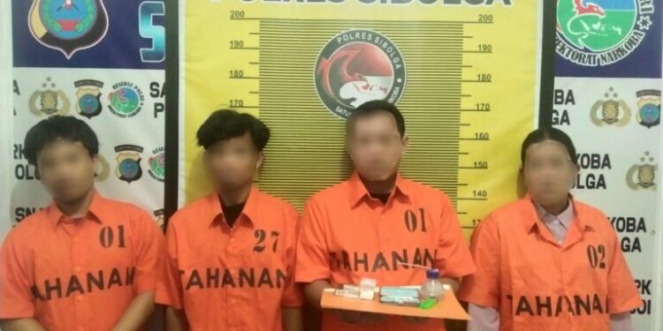 Polresta Sibolga Amankan 4 Orang Kasus Penyalahgunaan Narkotika