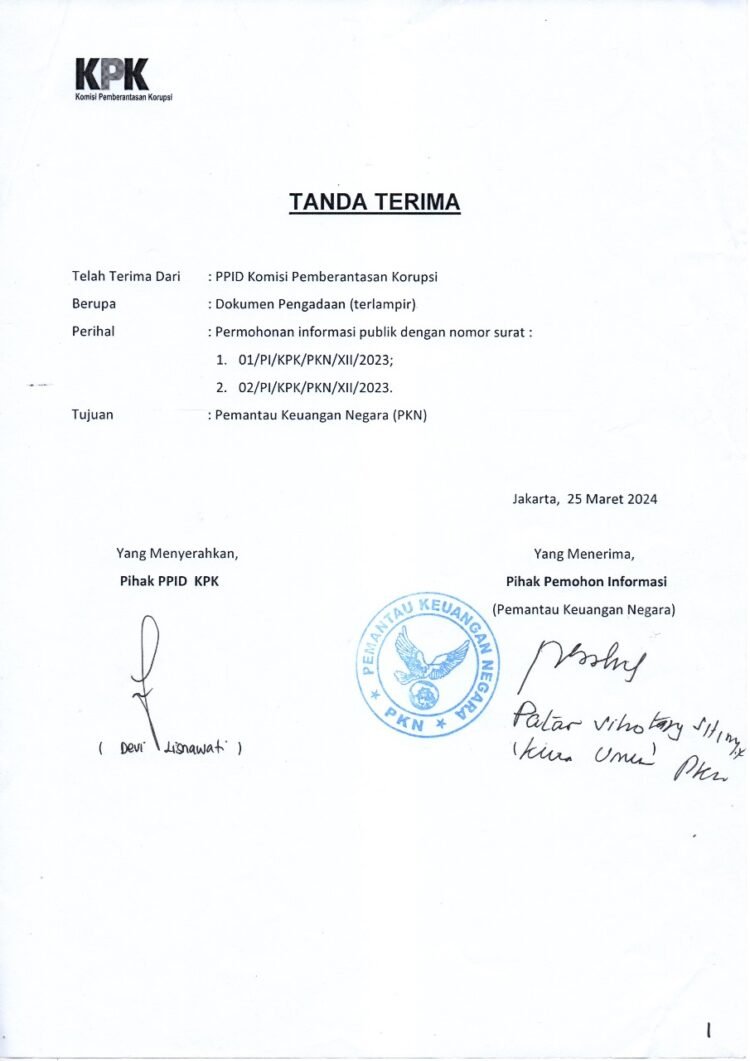 PKN Apresiasi KPK Sebagai Penjuru Keterbukaan Informasi Publik Bagi Kementerian / Lembaga Dan Pemda.