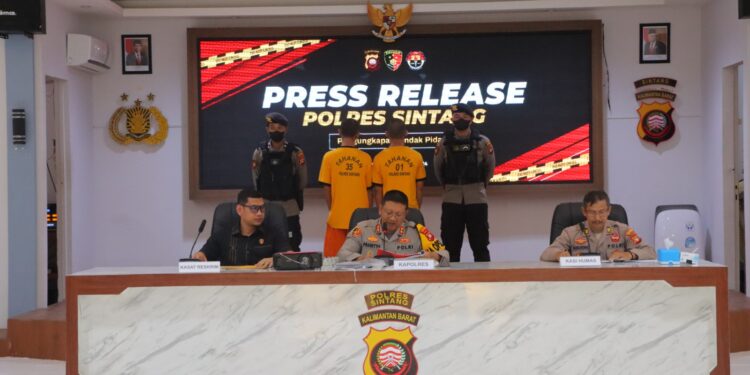 Polres Sintang Merelease Sejumlah Pengungkapan Kasus Tindak Pidana Pencurian Di Wilayah Hukum Polres Sintang