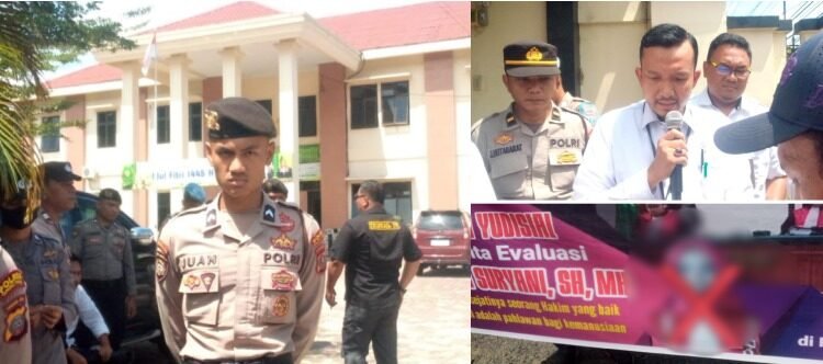 Gara – Gara Vonis 4 Kali Lipat Dari Tuntutan Jaksa, Kantor Pengadilan Negeri Sibolga Di Demo