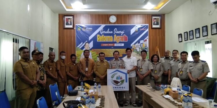Pj. Bupati Langkat Zoom Meeting Bersama Dirjen Penataan Agraria Kementrian ATR/BPN RI