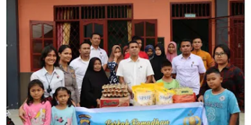 Bentuk Rasa Kepedulian, Satreskrim Polres Tapteng Bagikan Sembako Dan Takzil Di Panti Asuhan Namira.