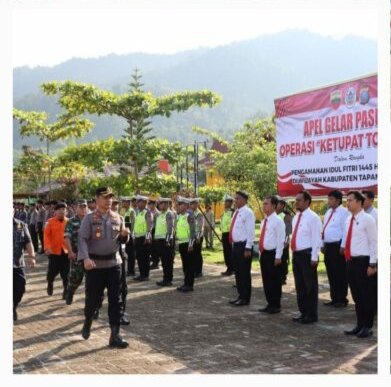 Polres Tapanuli Tengah Sumut, Gelar Apel Pasukan Operasi Ketupat Tiba 2024.