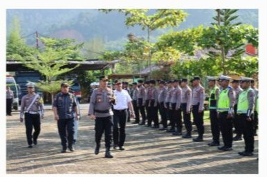 Polres Tapanuli Tengah Sumut, Gelar Apel Pasukan Operasi Ketupat Tiba 2024.