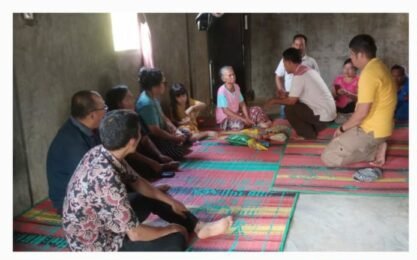Melalui Aksi Peduli, Komunitas Basis Gereja Santa Maria Bunda Allah Paroki Santo Yosef Tapanuli Tengah Bagi-Bagi Sembako