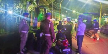 Patroli Gabungan Tiga Pilar Polres Sibolga, Antisipasi Tindak Kejahatan Dan Kenakalan Remaja.