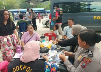 Polresta Sibolga Boyong Tim Kesehatan Laksanakan Pemeriksaan Kesehatan Gratis.