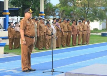 Saat Apel Gabungan ASN, Pj. Sekdakab Tapanuli Tengah, Ingatkan ASN Tentang Disiplin