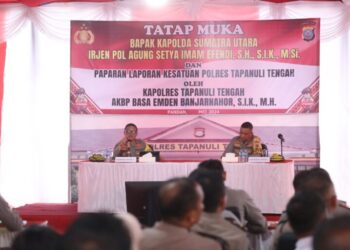 Kunjungi Polresta Tapteng, Kapolda Sumatera Utara Himbau Perangi Narkoba dan Kerja Profesionalisme.
