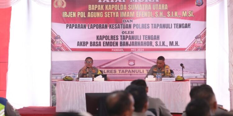 Kunjungi Polresta Tapteng, Kapolda Sumatera Utara Himbau Perangi Narkoba dan Kerja Profesionalisme.