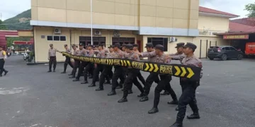 Jelang Pilkada Serentak, Polresta Sibolga Gelar Latihan Dalmas