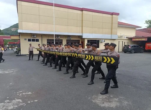 Jelang Pilkada Serentak, Polresta Sibolga Gelar Latihan Dalmas