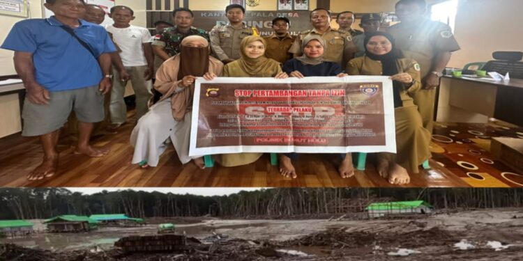 Kegiatan Pertambangan Di Desa Beringin Tersebut Telah Berhenti Sejak Adanya himbauan Dan Larangan Dari Polsek Dan Polres Kapuas Hulu
