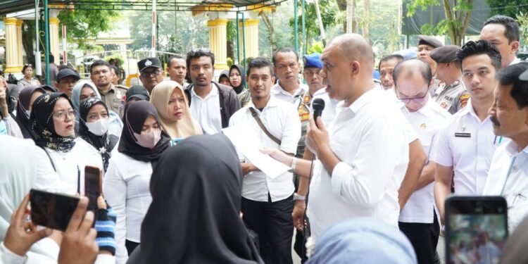 Pj Bupati Langkat Temui Aliansi Guru Honorer peserta PPPK tahun 2023 Langkat