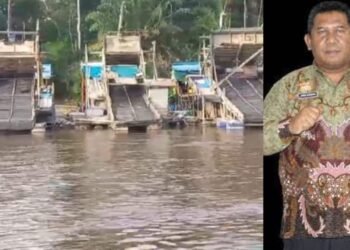 POLDA KALBAR Diminta Periksa Tambang Emas PT SPM Yang Melakukan Penambangan Di Bantaran Sungai Kapuas