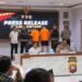 Dua orang Pelaku Jual Emas Palsu Ditangkap, Kapolres Sintang : Uangnya Untuk Main Judi Online