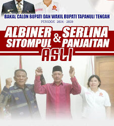 Diprediksi Albiner Sitompul – Serlina Panjaitan Menang Pimpin Tapteng Sumut Pilkada Periode 2024-2029