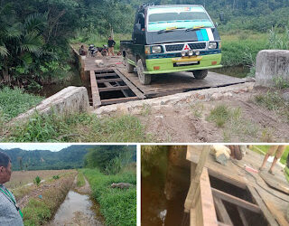 Rehab Jembatan Aek Badan Unte Mungkur Tapteng Sumut Diduga Proyek Siluman.