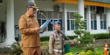 Asisten Administrasi Umum Musti Pimpin Apel Gabungan Pemkab Langkat