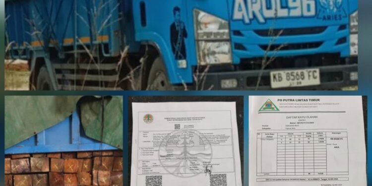 Truk Bermuatan Kayu Olahan dari Kapuas Hulu Diduga Gunakan Dokumen Palsu, Pihak Berwenang Diminta Investigasi