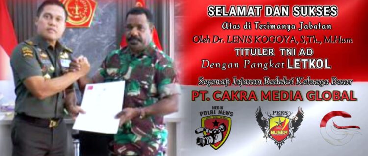 Kapuspen TNI Angkat Suara, Pangkat Letkol Tituler Kami Berikan Kepada Exs Staf Presiden DR.Lenis Kogoya S.T.H,. M.Hum