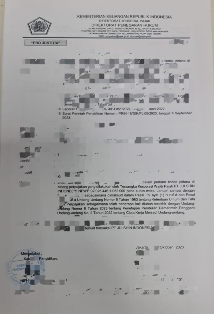 Diduga Rp Rp 650 Miliar Lebih, DJP Mengaku Sedang Tindaklanjuti: Status Tersangka PT Jui Shin Indonesia Sudah Sejak 2023 (23)
