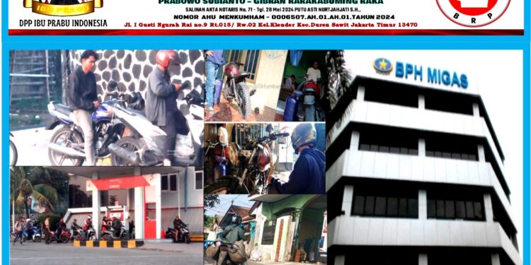 Organ DPP IBU PRABU 08, Minta APH Tangkap Dan Penjarakan Pelaku Pidana Pengangkutan Dan Penimbunan BBM Bersubsidi Jenis Pertalit Di SPBU 34-166-11