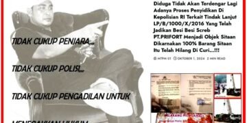 B/8711/XII/RES.1.8./2023/Dittipidum Tertanggal 13 Des 2023 Menjadi Surat Pertimbangan Aktifnya Hak Sita Bareskrim Polri Atas Unit Besi Besi Screb PT.Prifort Di Pekayon, Tangkap Dan Penjarakan (FN) Dalang Pencurian Barang Sitaan