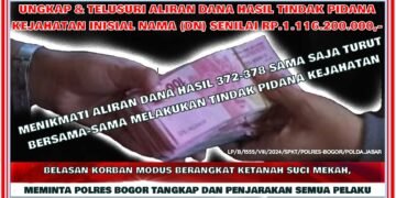 Penyidik Kepolisian Dalam Kasus Itu Seyogyanya Terapkan Hukum Penyertaan Secara Benar Guna Pengungkapan Kemana Aliran Dana Kejahatan Si (DN) Berikan atau Habiskan dan Siapa Pun Turut Menikmati Dana Hasil Kejahatan Itu Wajib Menuai Efek Jera Atau Sanksi Tahanan Badan